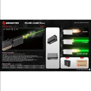 TRAZADOR E-SHOOTER FLARE CUBE MONO V804 NEGRO - Imagen 2