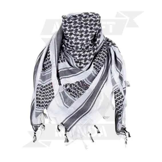 PAÑUELO PALESTINO 115X110 NEGRO/BLANCO