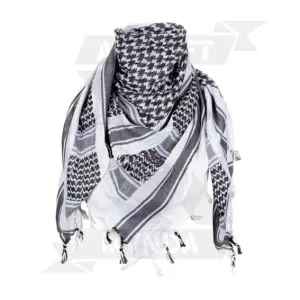 PAÑUELO PALESTINO 115X110 NEGRO/BLANCO - Imagen 1