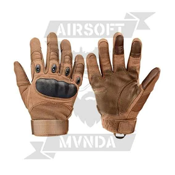GUANTE AIRSOFT NUDILLOS PROTECTION KEVLAR TAN S