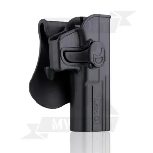 PISTOLERA AMOMAX RIGIDA GLOCK 17 DIESTRO NEGRA - Imagen 2