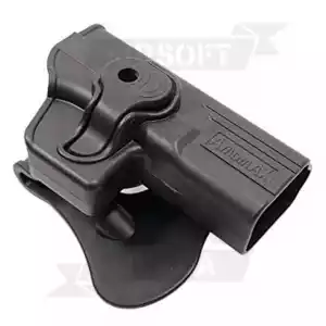 PISTOLERA  AMOMAX RIGIDA GLOCK 17 DIESTRO NEGRA - Imagen 1