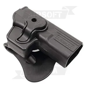 PISTOLERA AMOMAX RIGIDA GLOCK 17 DIESTRO NEGRA - Imagen 4