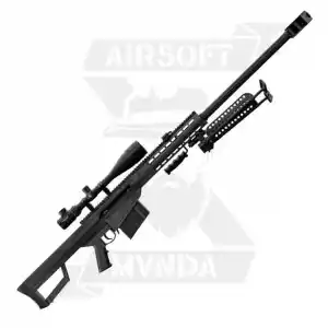 PACK SNIPER LANCER TACTICAL LT-20 Muelle M82 1,5J + VISOR 4x40 + BIPODE- NEGRO (TIPO BARRET M82) - Imagen 2