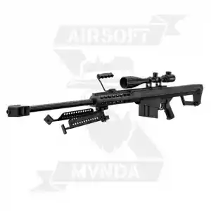 PACK SNIPER LANCER TACTICAL LT-20 Muelle M82 1,5J + VISOR 4x40 + BIPODE- NEGRO (TIPO BARRET M82) - Imagen 4