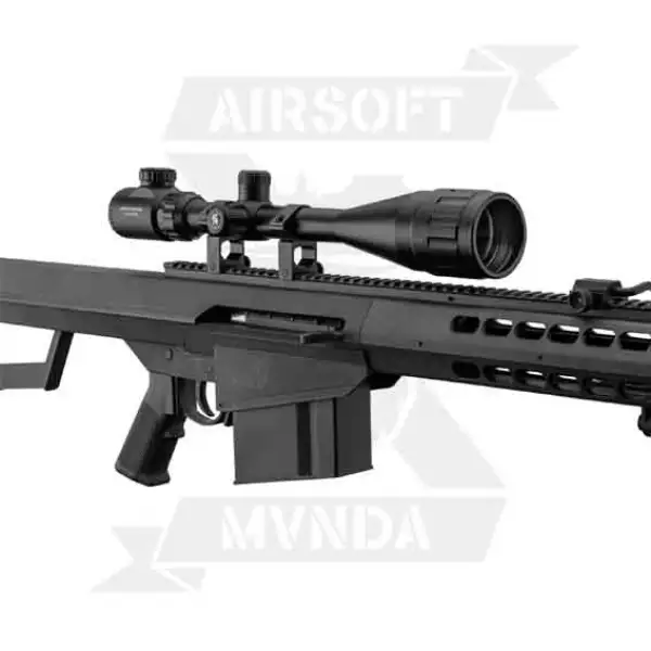 PACK SNIPER LANCER TACTICAL LT-20 Muelle M82 1,5J + VISOR 4x40 + BIPODE- NEGRO (TIPO BARRET M82)