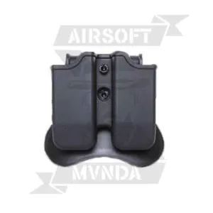 PORTACARGADOR PISTOLA RIGIDO AMOMAX UNIVERSAL NEGRO - Imagen 1