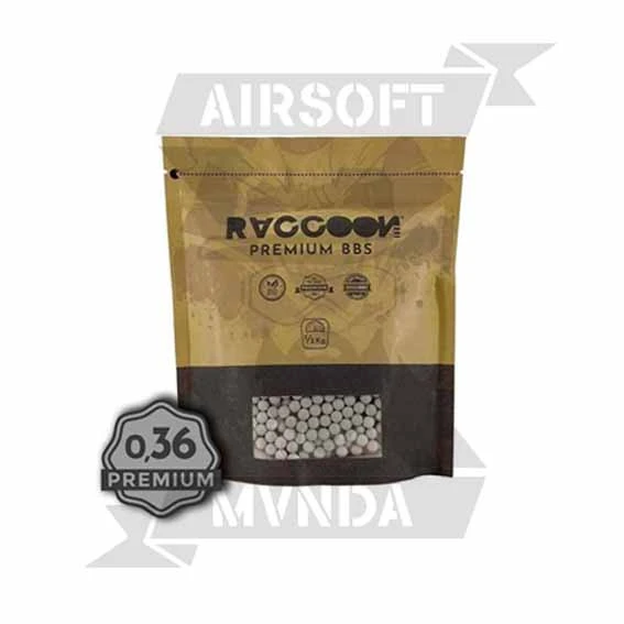 BOLAS RACCOON PREMIUM BIO 0,36 1/2KG BLANCA