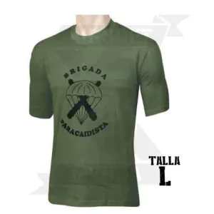 CAMISETA BRIGADA PARACAIDISTA GENERICA VERDE (L) - Imagen 1