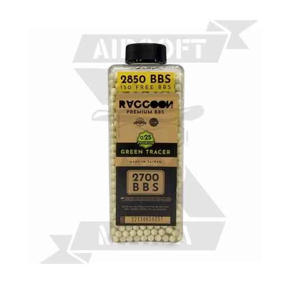 BOLAS RACCOON PREMIUM 0.25G TRACER 2850bbs VERDES