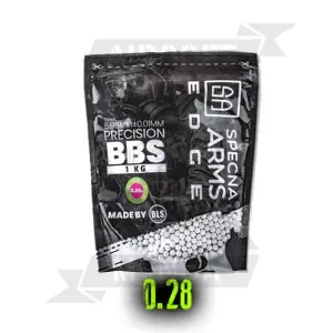 BOLAS SPECNA ARMS EDGE PRECISION 0.28G 1KG BLANCAS - Imagen 1
