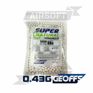 BOLAS GEOFFS BIO SUPER NATURAL 0.43G 1000RDS BLANCA - Imagen 1