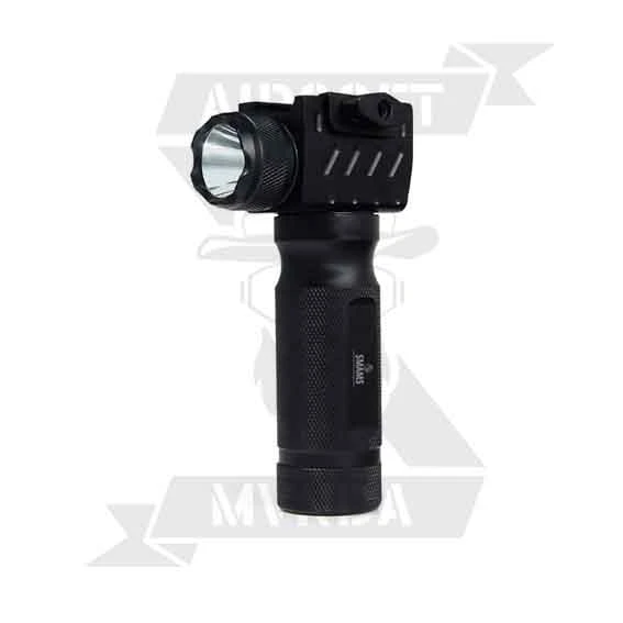 EMPUÑADURA TACTICAL CON LINTERNA LED NEGRA
